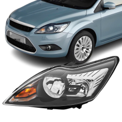 Front Scheinwerfer Links für Ford Focus MK2 Facelift Schwarz Hauptscheinwerfer