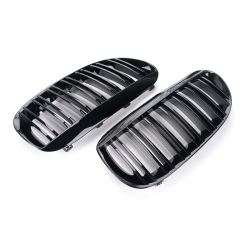 Nieren Grill glanz Schwarz Doppelsteg passend für BMW 6er E63 E64