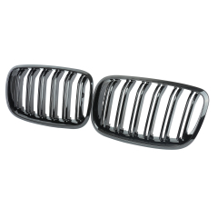 Nieren Grill glanz Schwarz Doppelsteg passend für BMW X5 E70 E71