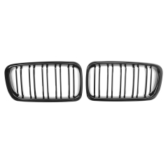 Nieren Grill glanz Schwarz Doppelsteg passend für BMW 7er E38