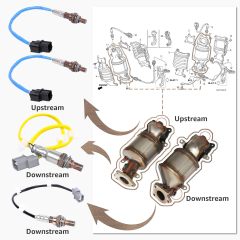 Oxygen Sensor (O2) Upstream for Honda J35A6 J35A7 2007-2010 Odyssey 3.5L,Set of 2