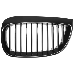 Glanz Schwarz Einzelsteg Nieren Grill Passend für BMW 1er E81 E87 Vorfacelift