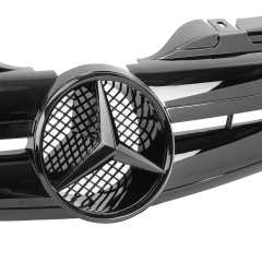 Kühlergrill glanz Schwarz AMG Look passend für Mercedes SLK R170