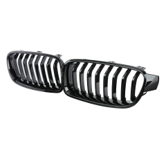 Nieren Grill glanz Schwarz 8-teilig passend für BMW 3er F30 F31