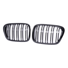 Nieren Grill glanz Schwarz Doppelsteg passend für BMW 5er E39