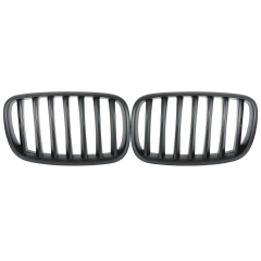 Nieren Grill matt Schwarz Einzelsteg passend für BMW X5 E70 E71