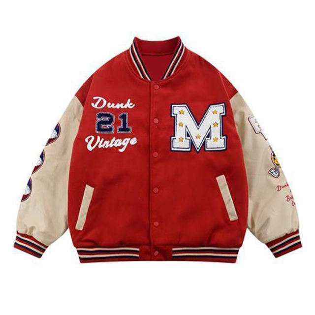 Mens Embroidery Varsity Baseball Letterman Bomber Streetwear Lining Jackets