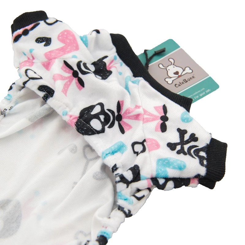 Skeleton dog pajamas -White