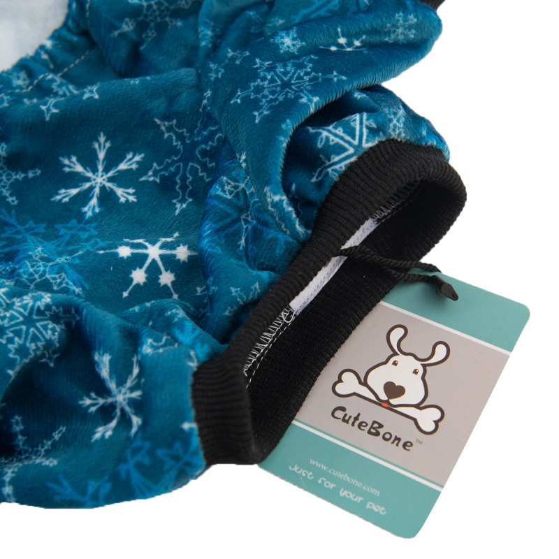 Snowflake blue dog pajamas