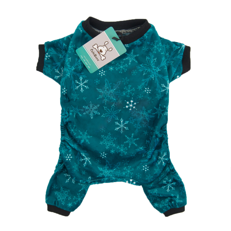 Snowflake blue dog pajamas