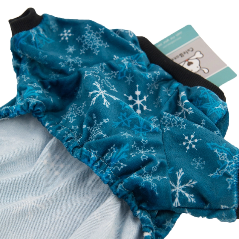 Snowflake blue dog pajamas