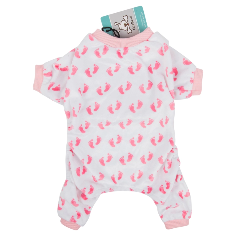 CuteBone Dog Pajamas Cute Print Dog Apparel Dog Jumpsuit Pet Clothes Pajamas P56