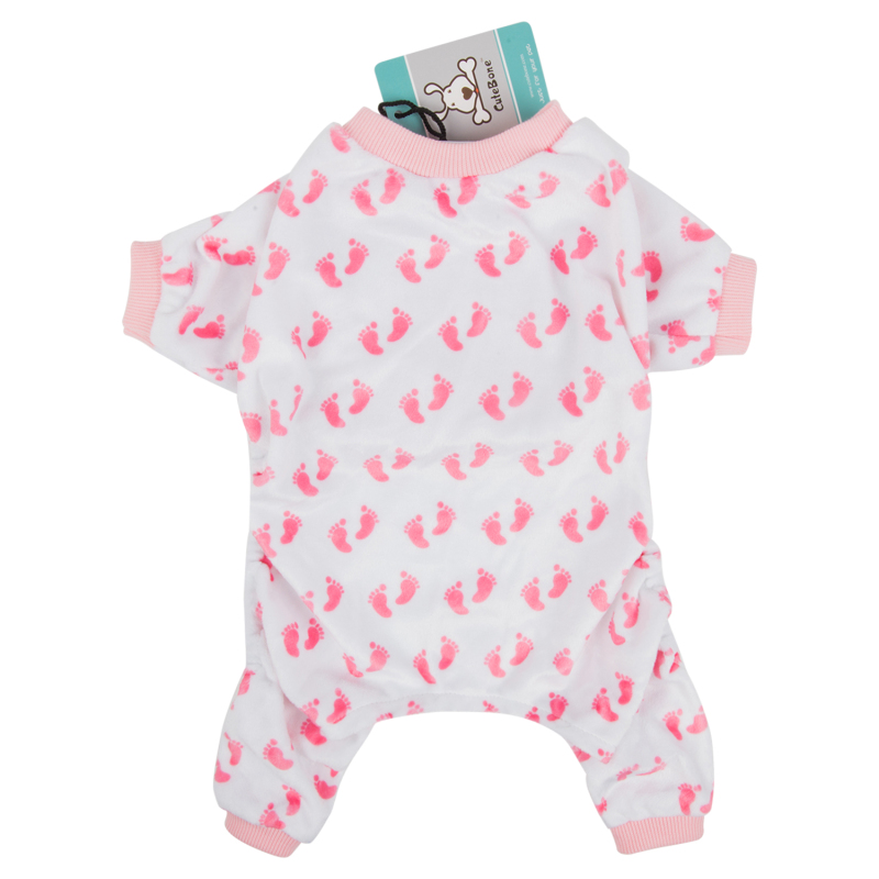 CuteBone Dog Pajamas Cute Print Dog Apparel Dog Jumpsuit Pet Clothes Pajamas P56