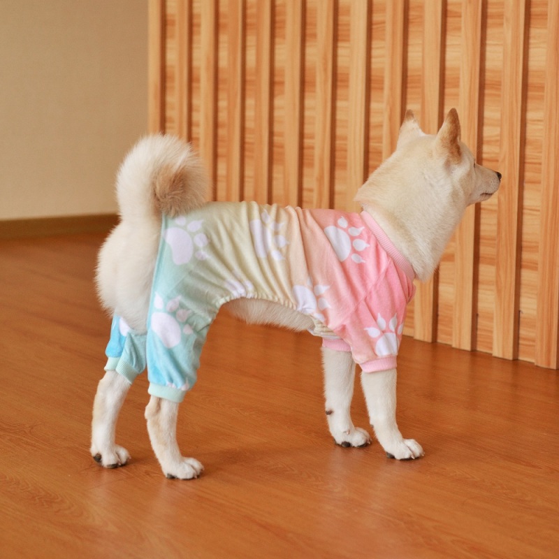 Gradient Footprint Dog Pajamas