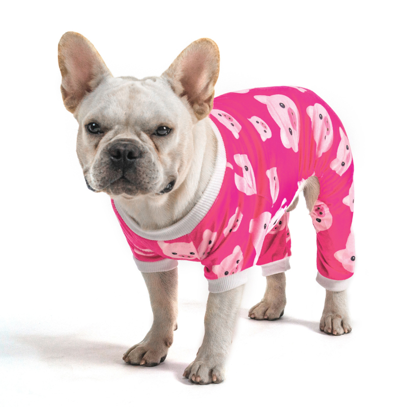 Pink Pig&amp;Dots Dog Pajamas -2pcs