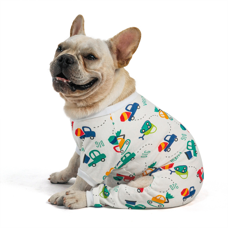 2 pack of Cotton Dog Pajamas - Dinosaur&amp;Car