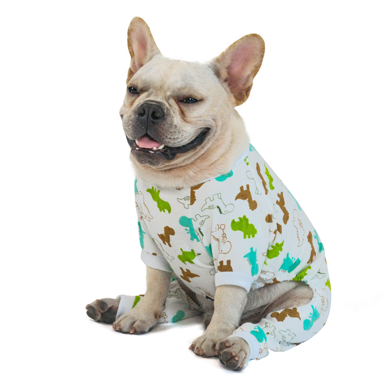 2 pack of Cotton Dog Pajamas - Dinosaur&amp;Car