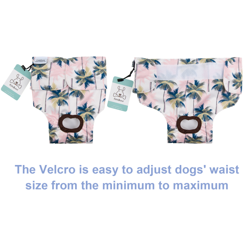 3 Pack Jungle Series Coconut Tree Female Dog Diapers