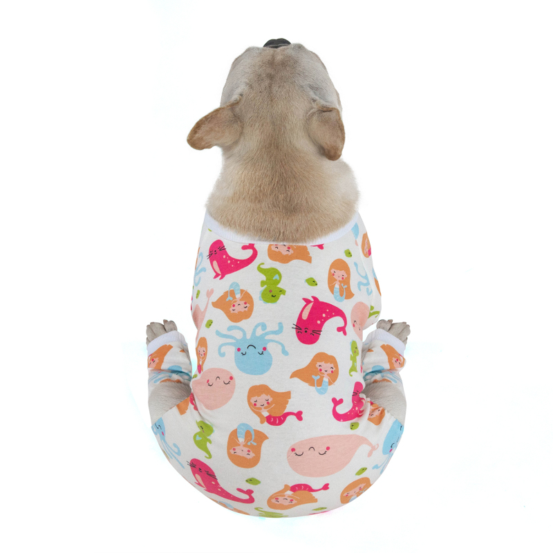 2 pack of Cotton Dog Pajamas - Strawberry&amp;Mermaid