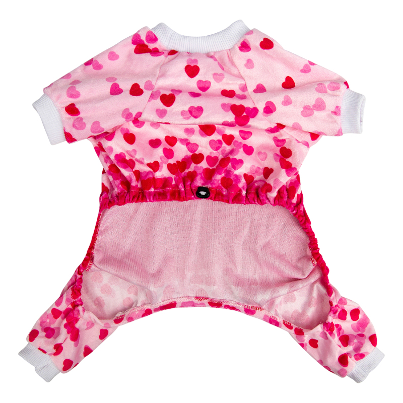 CuteBone Sweet Heart Pink  Dog Pajamas
