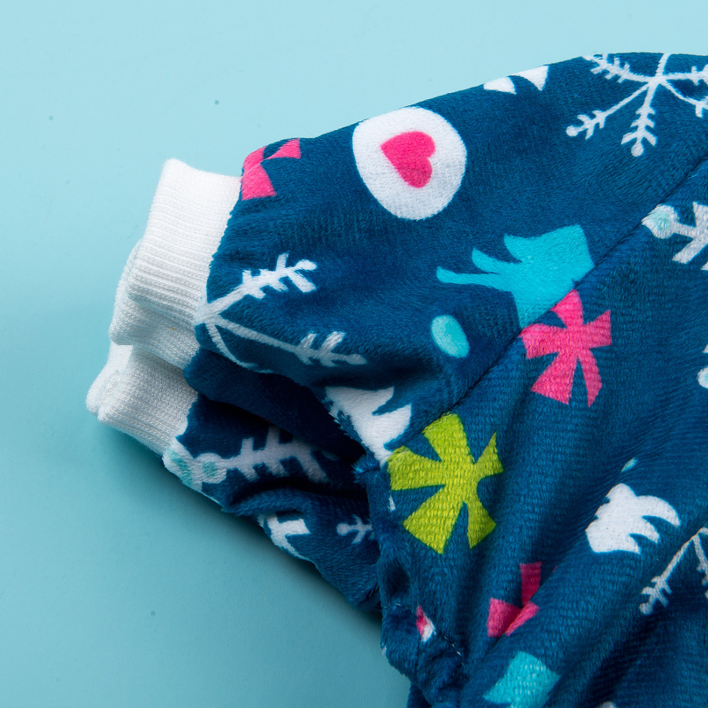 Christmas Snow Dog Pajamas-Blue