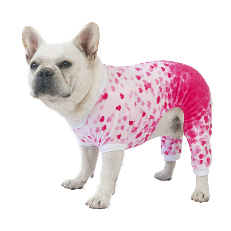 CuteBone Sweet Heart Pink  Dog Pajamas