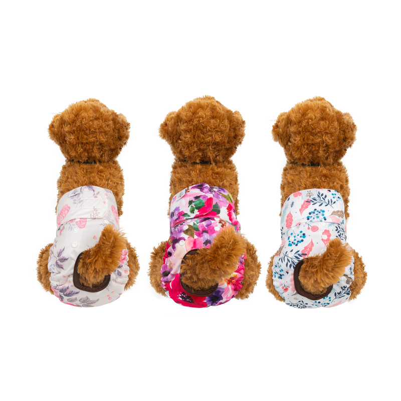 3 Pack Jungle Series Pink Female Dog Diapers