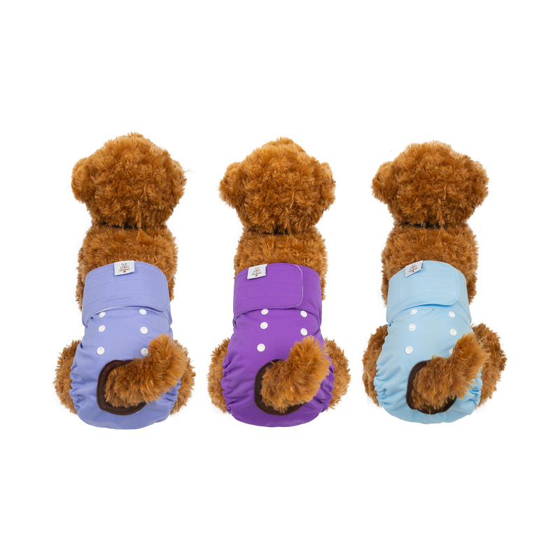 3 Pack Reusable Pure color Dog Diapers