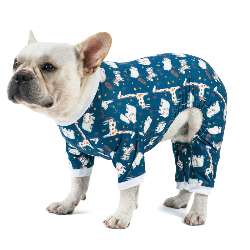 2 pack Cotton and Stretchy Dog Pajamas - Animals