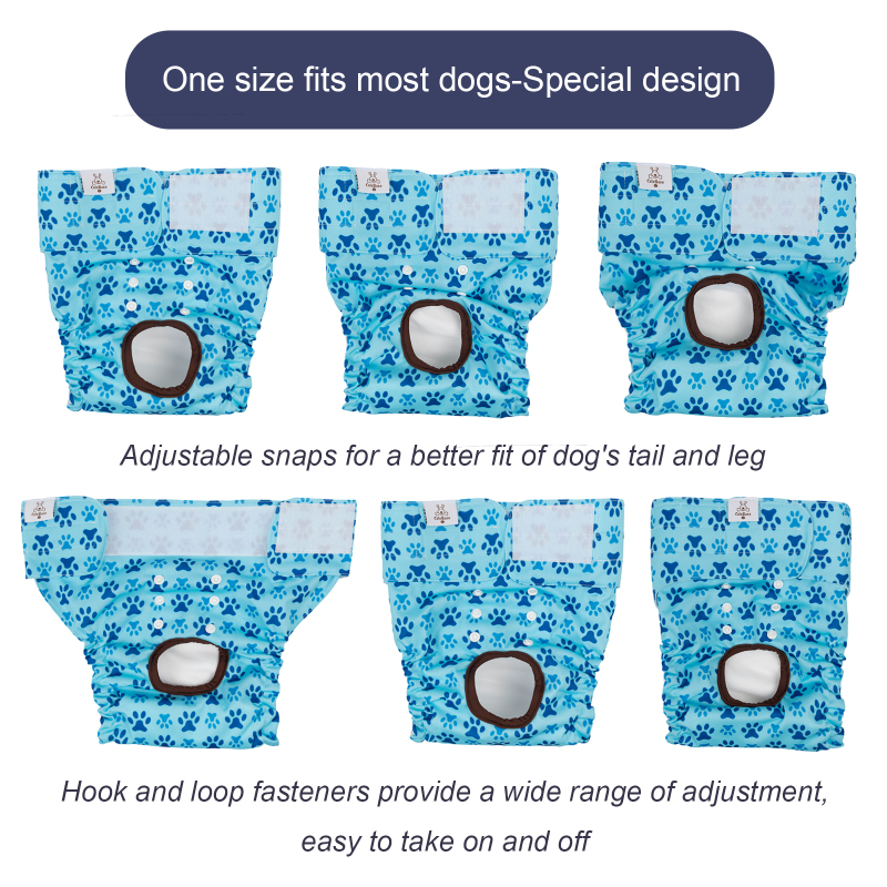 3pcs/pack Footprint Female Dog Diapers
