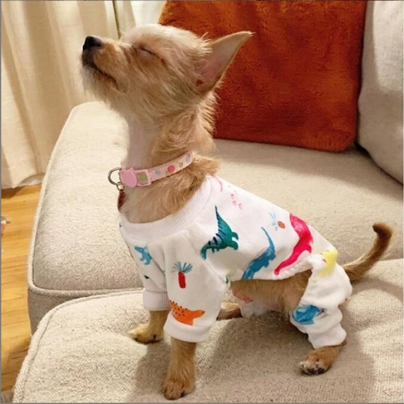 Colorful Dinosaur Dog Pajamas