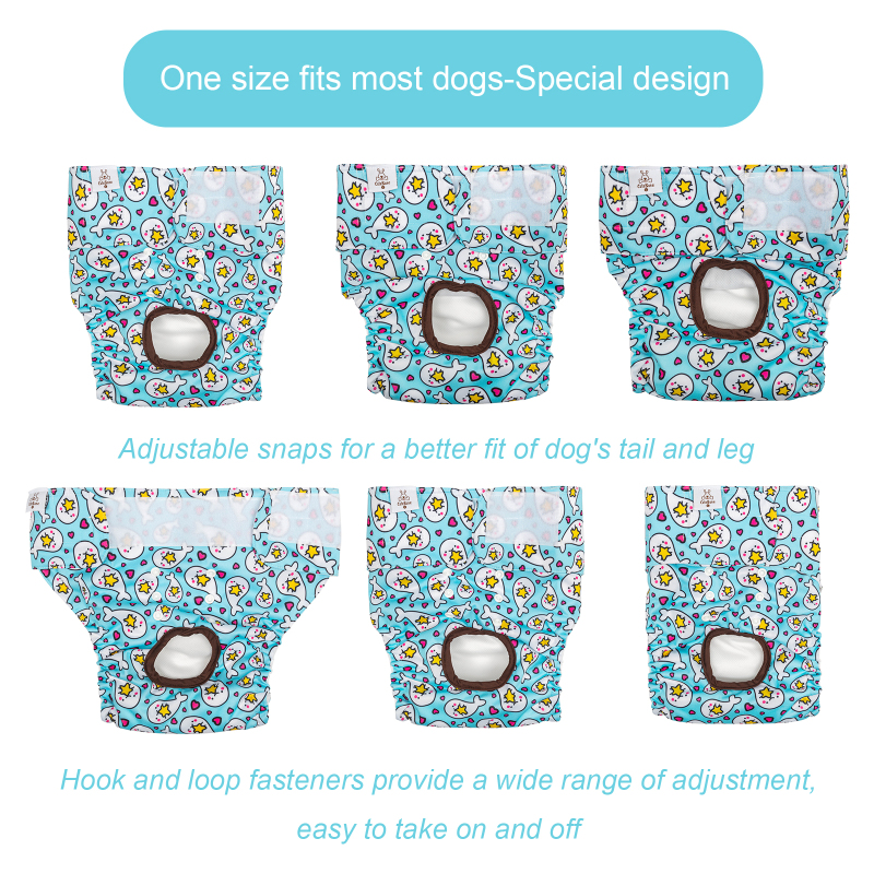 3 pack female dog diapers- Narwhals&amp;Pizza