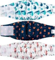 3pcs Washable Belly Bands for Male Dogs -- Fox&Dog