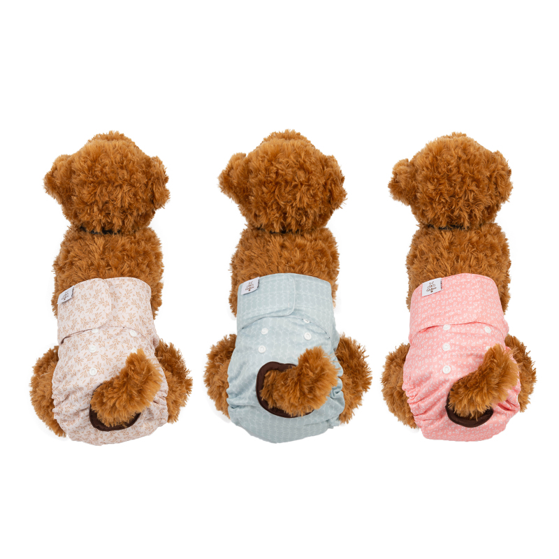 3 Pack Leaf Pattern Female Dog Diapers