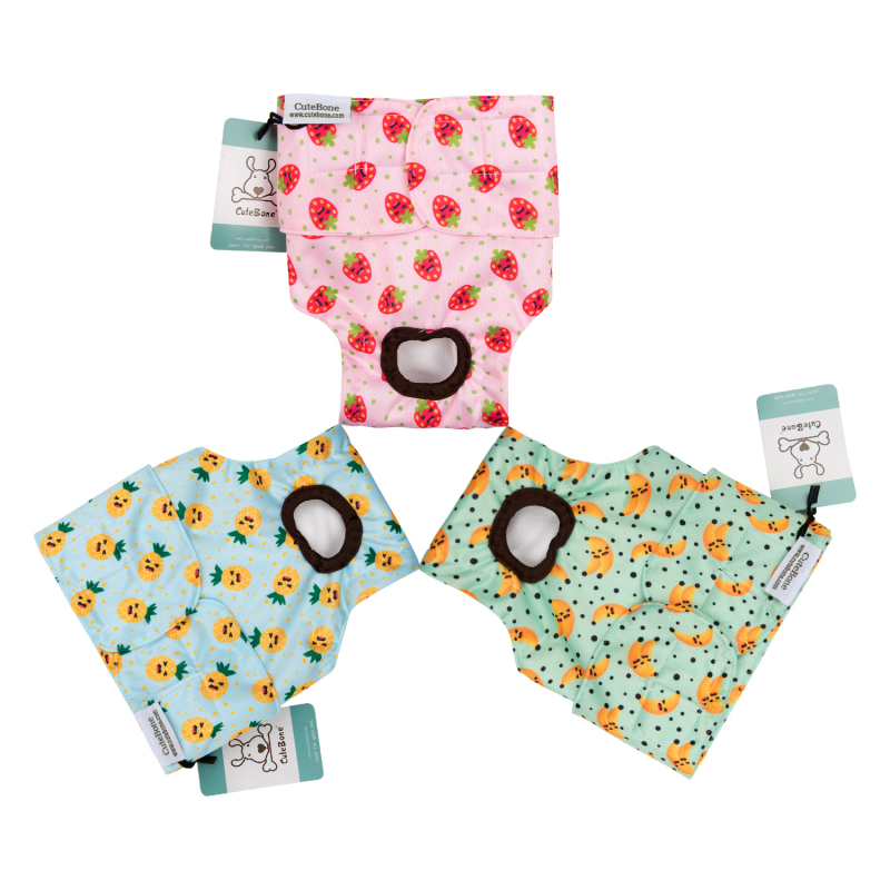 CuteBone Washable Female Dog Diapers 3 Pack