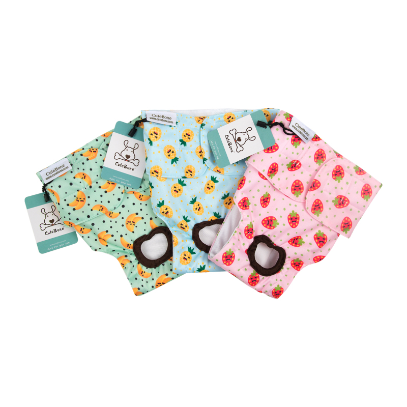 CuteBone Washable Female Dog Diapers 3 Pack