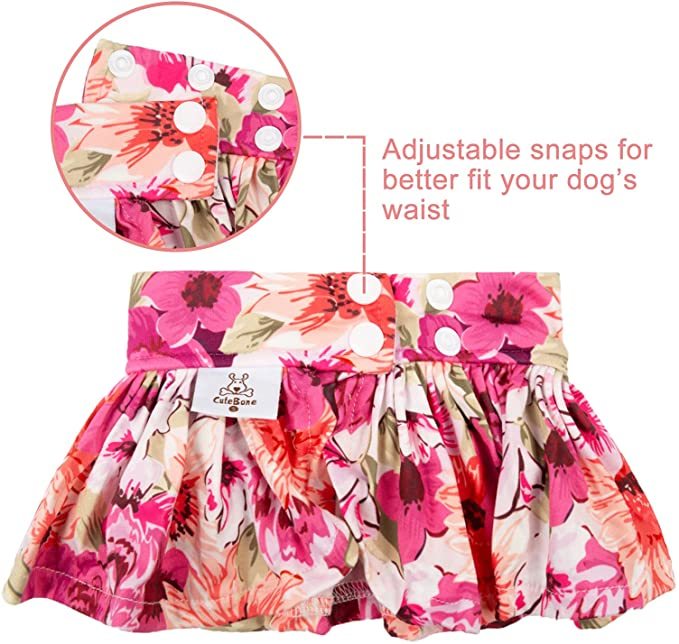 CuteBone Dog Bikini 2-Pack Swimsuit Puppy Bathing Suit for Small Dogs Clothes Flower &amp; Pink Pig Girl Costume