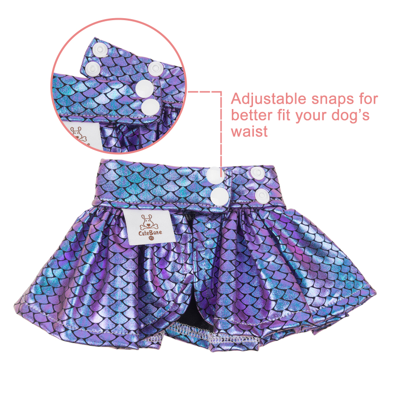 CuteBone Dog Bikini Swimsuit Puppy Bathing Suit for Small Dogs Cloth Girl Costume Purple