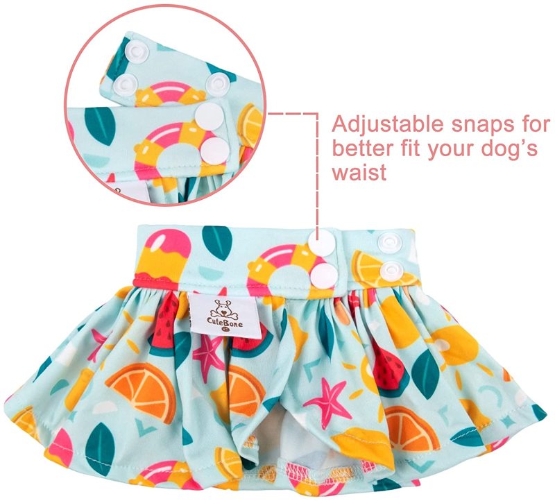 CuteBone Dog Bikini 2-Pack Swimsuit Puppy Bathing Suit for Small Dogs Female