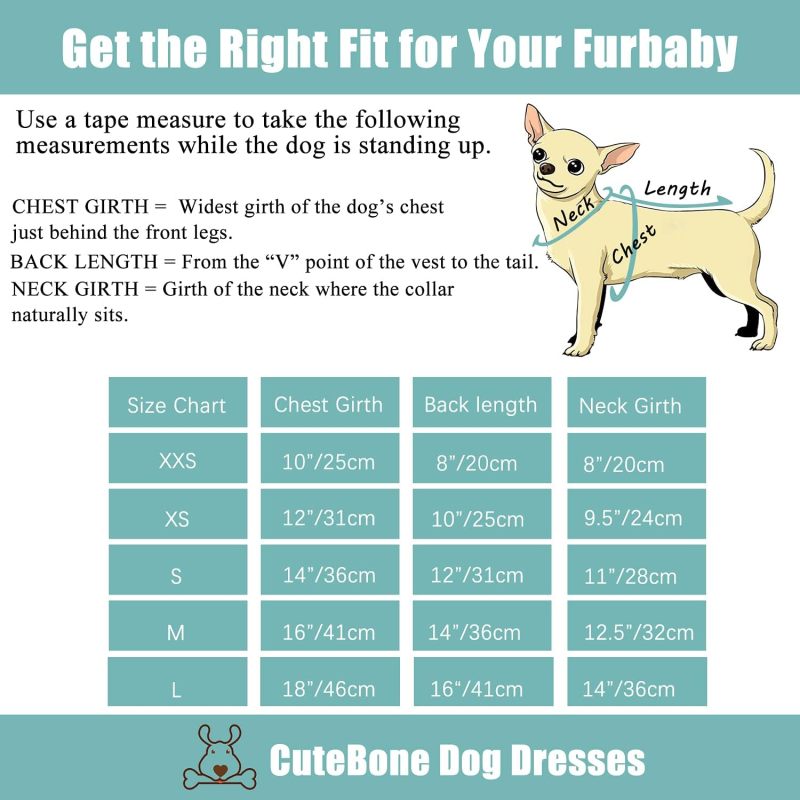 CuteBone Houndstooth Dog Dress Velvet Turtleneck Puppy Skirt with Bow Hair Rope Birthday Gift CVD04