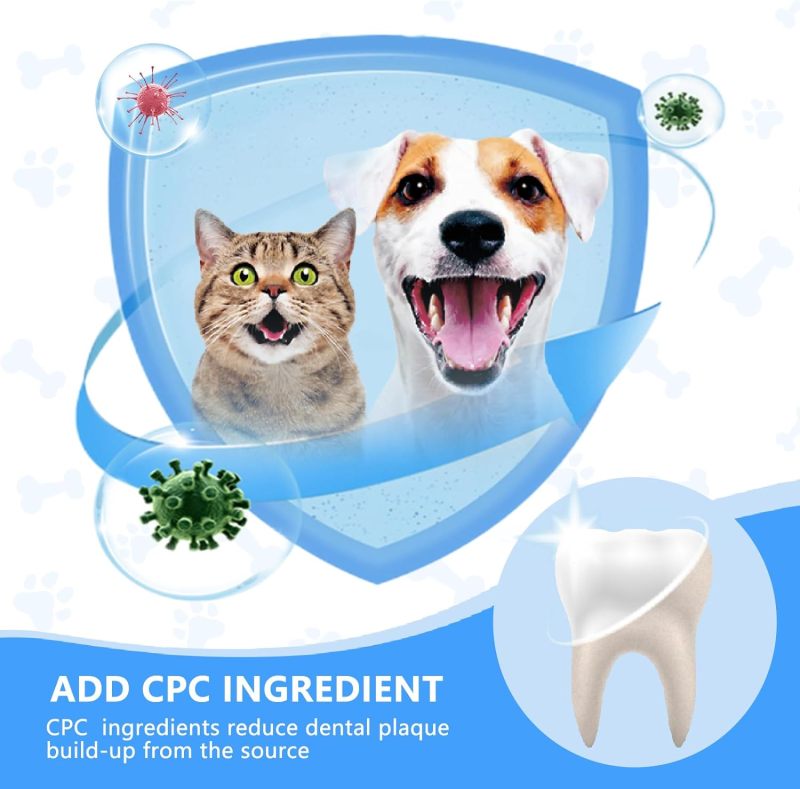 CuteBone Pet Dental Finger Wipes - 50 Count, Easy Oral Care for Cats &amp; Dogs, Disposable, Stress-Free