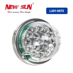 17 LED Auxiliary Parking Lamp with Dual Color Clear Lens New Condition 12V LED Headlights