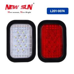 12-30V LED Truck Lights Amber Red White Rectangle Signal Light for Trailer Jumbo