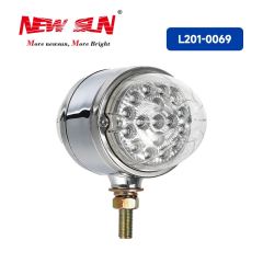 12V 24V Rear Tail Brake Stop Marker Light Indicator Car Truck Trailer LED Round Reflector Amber/Red Lamp