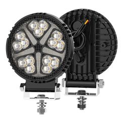 Automotive Truck Forklift off Road Driving Lights Auxiliary Headlight White Yellow Round DRL Work Lights