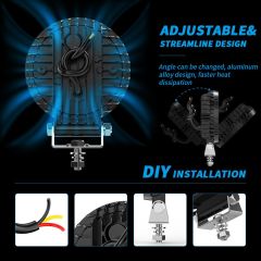 LED Automotive Work Light off-Road LED Headlight Spotlight Auxiliary Driving Light