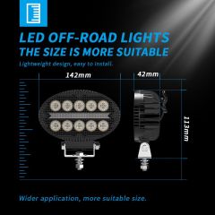 Wholesale Oval Shape LED Work Lights with DRL Spotlights Working Lamp