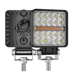 4" Square Auto Working Light Dual Lighting Car Driving DRL Headlamp Strobe Lights for Truck Motorcycles