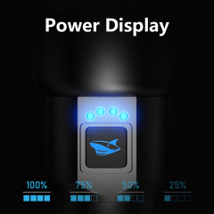 Smiling Shark 6000 Lumens 5500Mah 8 Hours Long Last Led Torch Rechargeable Torch Flashlight 4 Mode Super Bright Torches Rechargeable Torches Led Rechargeable Torch Llight Rechargeable-4modes Zoomable Waterproof for Camping Hiking Working-SD5225