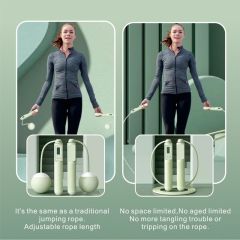 2 in 1 Cordless Digital Skipping Rope Cord Counter Jump Rope & Eva Bag-807